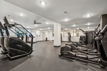 A gym area